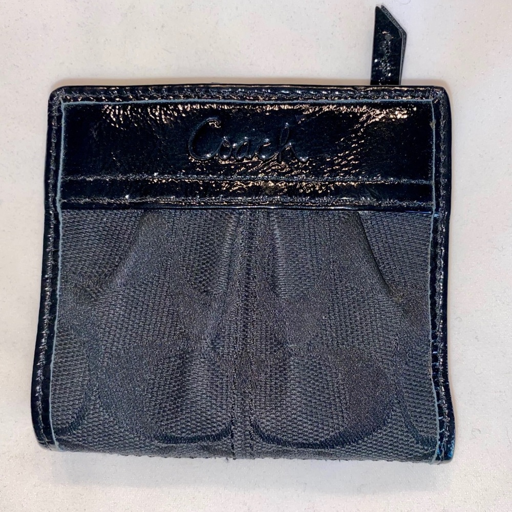 COACH Signature Ashley Black Small bifold